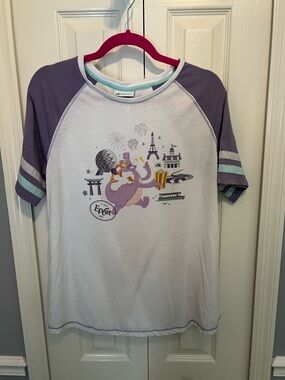 Disney Short Sleeve Tee White with Purple and Mint Accents